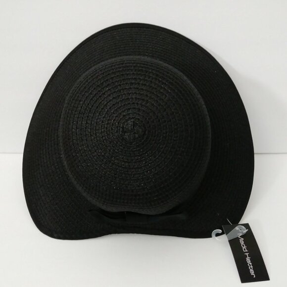 Madd Hatter Straw Black Hat - Picture 7 of 10